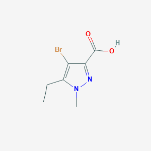 4-Bromo-5-ethyl-1-methyl-1H-pyrazole-3-carboxylic acid chemical structure (CAS 1248387-82-7)