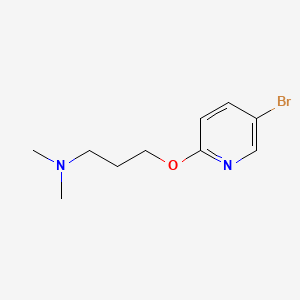 3-((5-Bromopyridin-2-yl)oxy)-N,N-dimethylpropan-1-amine chemical structure (CAS 1248399-37-2)