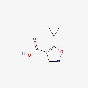 5-Cyclopropylisoxazole-4-carboxylic acid chemical structure (CAS 124845-04-1)