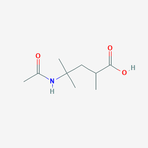 4-Acetamido-2,4-dimethylpentanoic acid chemical structure (CAS 1248549-80-5)