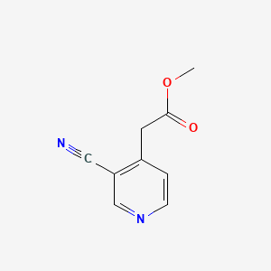 Methyl 2-(3-cyanopyridin-4-yl)acetate chemical structure (CAS 124870-33-3)