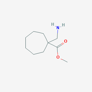 Methyl 1-(aminomethyl)cycloheptane-1-carboxylate chemical structure (CAS 1248767-06-7)