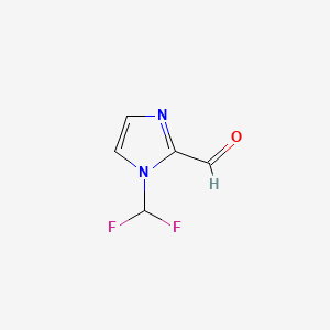 1-(Difluoromethyl)-1H-imidazole-2-carbaldehyde chemical structure (CAS 1248811-92-8)