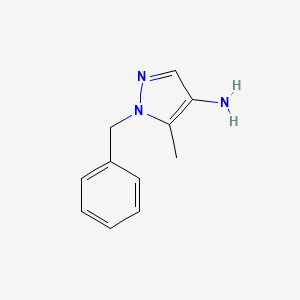 1-Benzyl-5-methyl-1H-pyrazol-4-amine chemical structure (CAS 1248908-53-3)