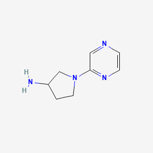 1-(Pyrazin-2-yl)pyrrolidin-3-amine chemical structure (CAS 1248940-89-7)