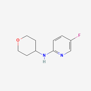 5-Fluoro-N-(tetrahydro-2H-pyran-4-yl)pyridin-2-amine chemical structure (CAS 1248980-68-8)