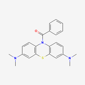 (3,7-Bis(dimethylamino)-10H-phenothiazin-10-yl)(phenyl)methanone chemical structure (CAS 1249-97-4)