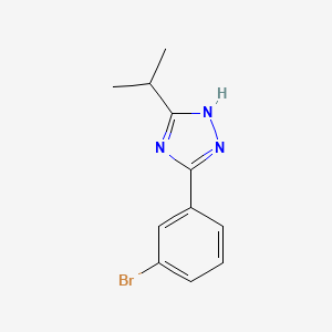 3-(3-Bromophenyl)-5-isopropyl-1H-1,2,4-triazole chemical structure (CAS 1249124-22-8)