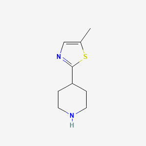 5-Methyl-2-(piperidin-4-yl)thiazole chemical structure (CAS 1249151-01-6)
