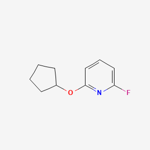 2-(Cyclopentyloxy)-6-fluoropyridine chemical structure (CAS 1249179-27-8)