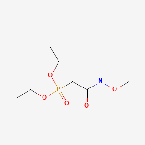 Diethyl (2-(methoxy(methyl)amino)-2-oxoethyl)phosphonate chemical structure (CAS 124931-12-0)