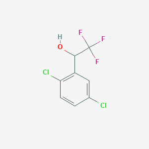 1-(2,5-Dichlorophenyl)-2,2,2-trifluoroethanol chemical structure (CAS 1249336-72-8)