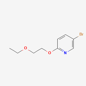 2-(2-Ethoxyethoxy)-5-bromopyridine chemical structure (CAS 1249442-19-0)