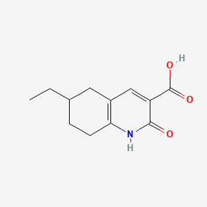 6-Ethyl-2-oxo-1,2,5,6,7,8-hexahydroquinoline-3-carboxylic acid chemical structure (CAS 1249477-24-4)
