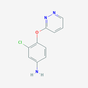 3-Chloro-4-(pyridazin-3-yloxy)aniline chemical structure (CAS 1249676-11-6)