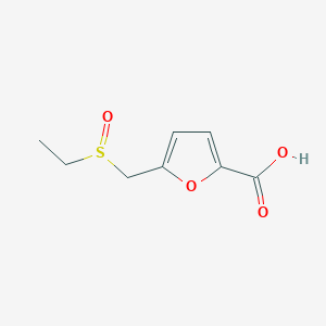 5-((Ethylsulfinyl)methyl)furan-2-carboxylic acid chemical structure (CAS 1249836-50-7)