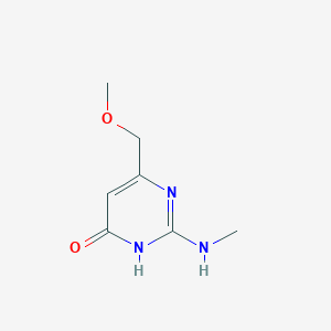 6-(Methoxymethyl)-2-(methylamino)pyrimidin-4(3H)-one chemical structure (CAS 1249855-76-2)