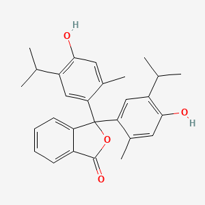 3,3-Bis(4-hydroxy-5-isopropyl-2-methylphenyl)isobenzofuran-1(3H)-one chemical structure (CAS 125-20-2)