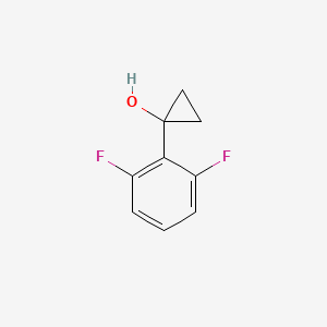 1-(2,6-Difluorophenyl)cyclopropan-1-ol chemical structure (CAS 1250163-79-1)