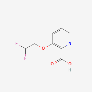 3-(2,2-Difluoroethoxy)pyridine-2-carboxylic acid chemical structure (CAS 1250216-31-9)