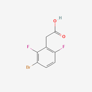 2-(3-Bromo-2,6-difluorophenyl)acetic acid chemical structure (CAS 1250443-19-6)