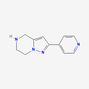 2-(Pyridin-4-yl)-4,5,6,7-tetrahydropyrazolo[1,5-a]pyrazine chemical structure (CAS 1250443-30-1)