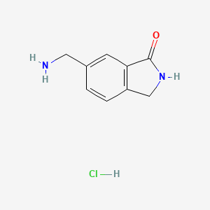 6-(Aminomethyl)isoindolin-1-one hydrochloride chemical structure (CAS 1250443-39-0)