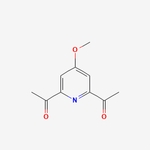 1,1'-(4-Methoxypyridine-2,6-diyl)diethanone chemical structure (CAS 1250445-92-1)
