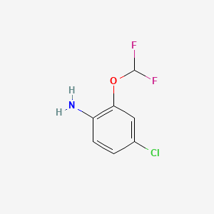 4-Chloro-2-(difluoromethoxy)aniline chemical structure (CAS 1250677-10-1)