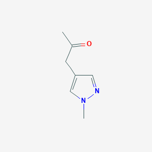 1-(1-Methyl-1H-pyrazol-4-yl)propan-2-one chemical structure (CAS 1250912-51-6)
