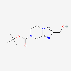 tert-Butyl 2-(hydroxymethyl)-5,6-dihydroimidazo[1,2-a]pyrazine-7(8H)-carboxylate chemical structure (CAS 1250996-70-3)