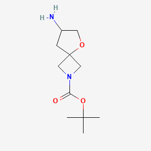 tert-Butyl 7-amino-5-oxa-2-azaspiro[3.4]octane-2-carboxylate chemical structure (CAS 1250998-24-3)