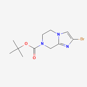 tert-Butyl 2-bromo-5,6-dihydroimidazo[1,2-a]pyrazine-7(8H)-carboxylate chemical structure (CAS 1250999-20-2)