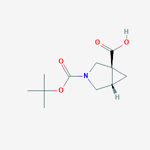 cis-3-(tert-Butoxycarbonyl)-3-azabicyclo[3.1.0]hexane-1-carboxylic acid chemical structure (CAS 1251005-34-1)