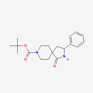 tert-Butyl 1-oxo-3-phenyl-2,8-diazaspiro[4.5]decane-8-carboxylate chemical structure (CAS 1251006-54-8)