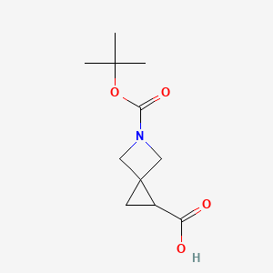 5-(tert-Butoxycarbonyl)-5-azaspiro[2.3]hexane-1-carboxylic acid chemical structure (CAS 1251012-82-4)