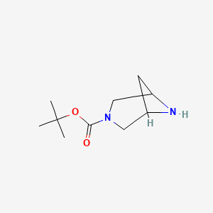 tert-Butyl 3,6-diazabicyclo[3.1.1]heptane-3-carboxylate chemical structure (CAS 1251017-66-9)