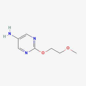 2-(2-Methoxyethoxy)pyrimidin-5-amine chemical structure (CAS 1251024-07-3)