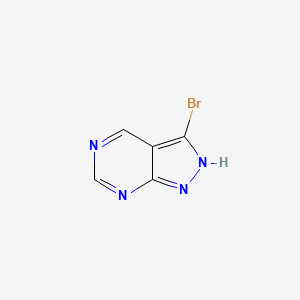 3-Bromo-1H-pyrazolo[3,4-d]pyrimidine chemical structure (CAS 1251033-27-8)