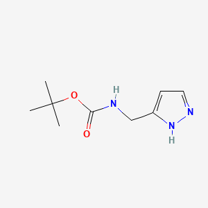 3-(Boc-aminomethyl)pyrazole chemical structure (CAS 1251033-82-5)