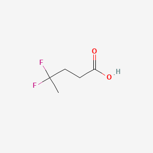 4,4-Difluoropentanoic acid chemical structure (CAS 125110-82-9)
