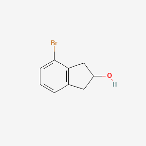 4-Bromo-2,3-dihydro-1H-inden-2-ol chemical structure (CAS 125141-73-3)