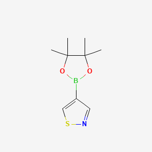 4-(4,4,5,5-Tetramethyl-1,3,2-dioxaborolan-2-yl)isothiazole chemical structure (CAS 1251459-71-8)