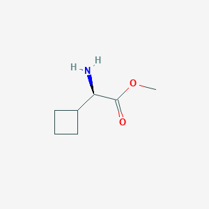 (R)-Methyl 2-amino-2-cyclobutylacetate chemical structure (CAS 1251904-23-0)