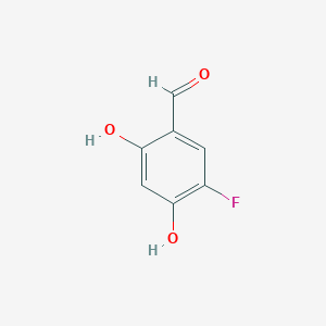 5-Fluoro-2,4-dihydroxybenzaldehyde chemical structure (CAS 1251950-91-0)