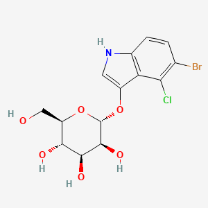 (2R,3S,4S,5S,6R)-2-((5-Bromo-4-chloro-1H-indol-3-yl)oxy)-6-(hydroxymethyl)tetrahydro-2H-pyran-3,4,5-triol chemical structure (CAS 125229-64-3)
