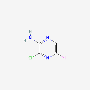 3-Chloro-5-iodopyrazin-2-amine chemical structure (CAS 1252597-70-8)
