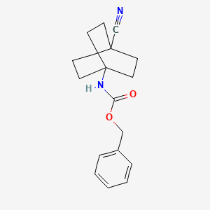 Benzyl 4-cyanobicyclo[2.2.2]octan-1-ylcarbamate chemical structure (CAS 1252672-88-0)