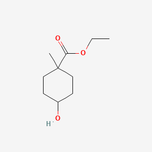 cis-Ethyl 4-hydroxy-1-methylcyclohexanecarboxylate chemical structure (CAS 1252900-68-7)