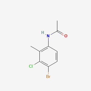 N-(4-Bromo-3-chloro-2-methylphenyl)acetamide chemical structure (CAS 125328-80-5)